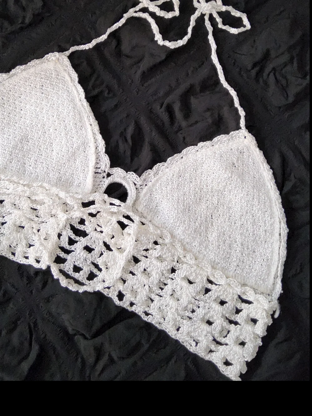 Women's  Crochet Pants And Crop Top